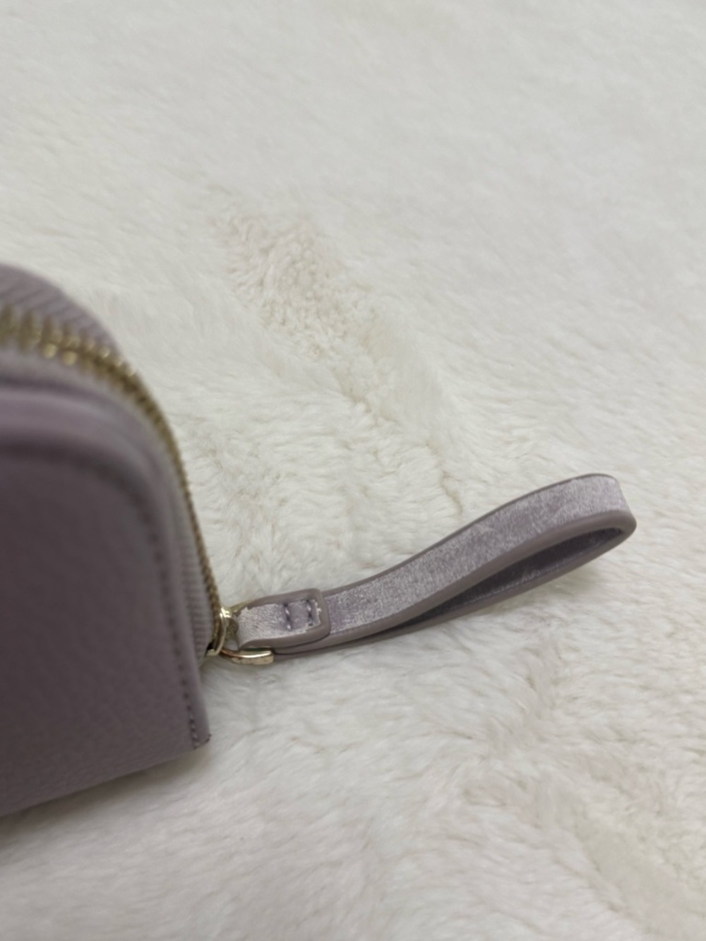 LOVE & LORE Leather Zip Wallet Lavender Size OS GUC - Picture 6 of 8